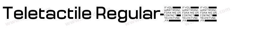 Teletactile Regular字体转换